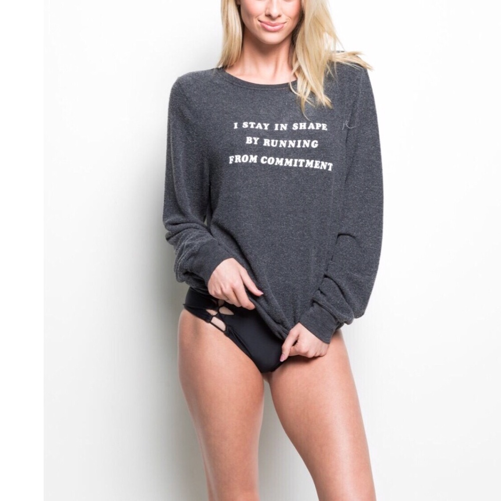 Wildfox Forever Single Baggy Beach Bum Sweater New